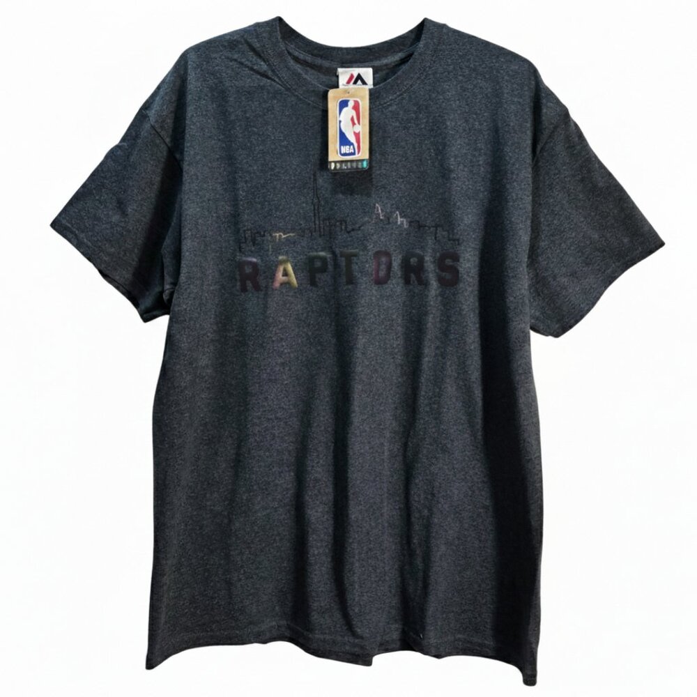 NWT | Majestic Toronto Raptors Skyline Graphic T-Shirt | Iridescent | XL